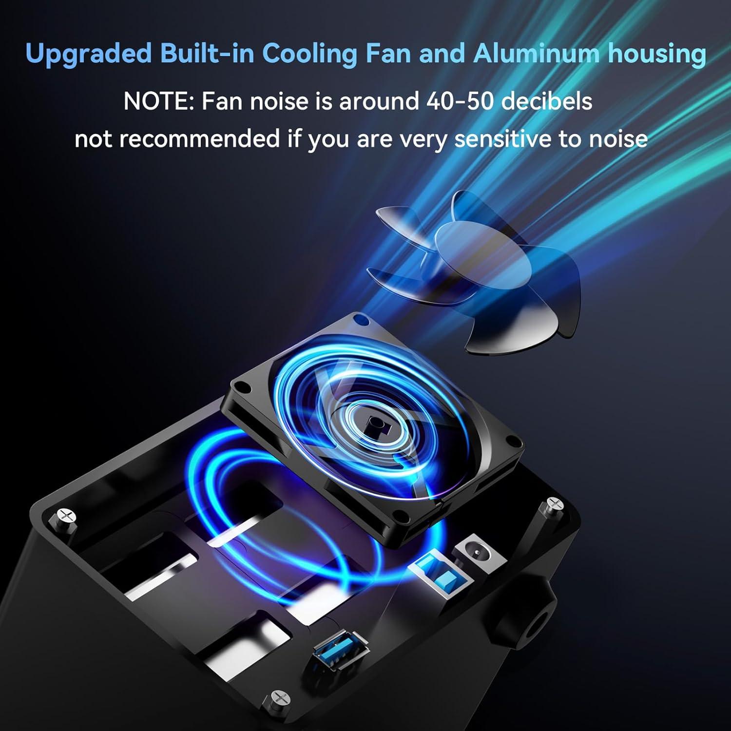 Caja Doble para Disco Duro 2.5"/3.5" Cenmate Aluminio USB 3.0