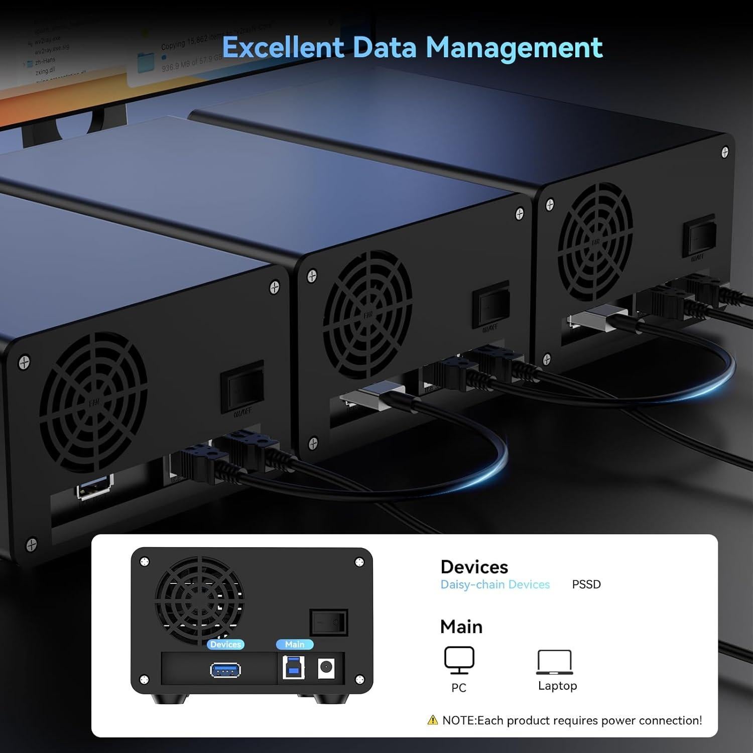Caja Doble para Disco Duro 2.5"/3.5" Cenmate Aluminio USB 3.0