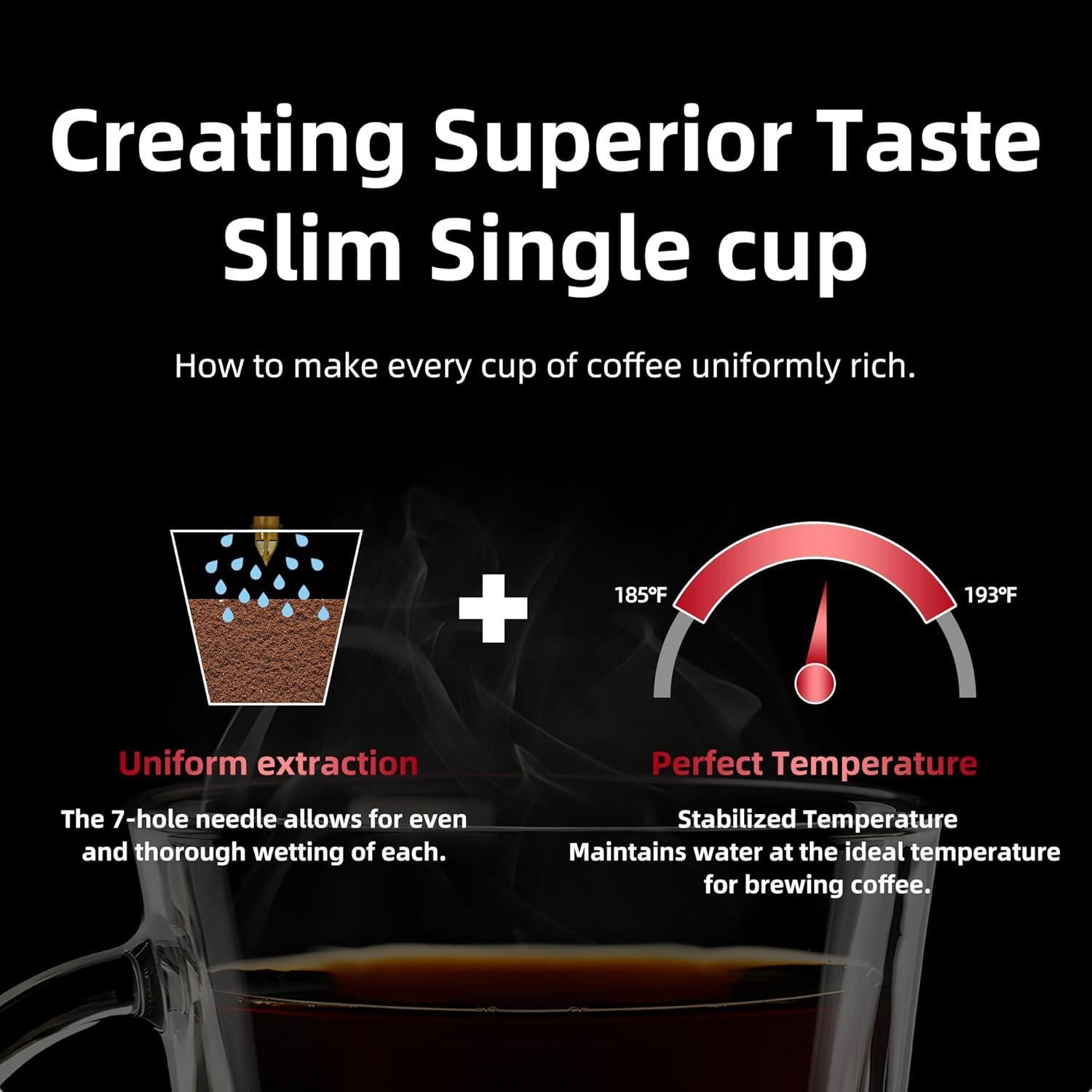 Cafetera de Una Taza HousesAid Negra 450ml Automática