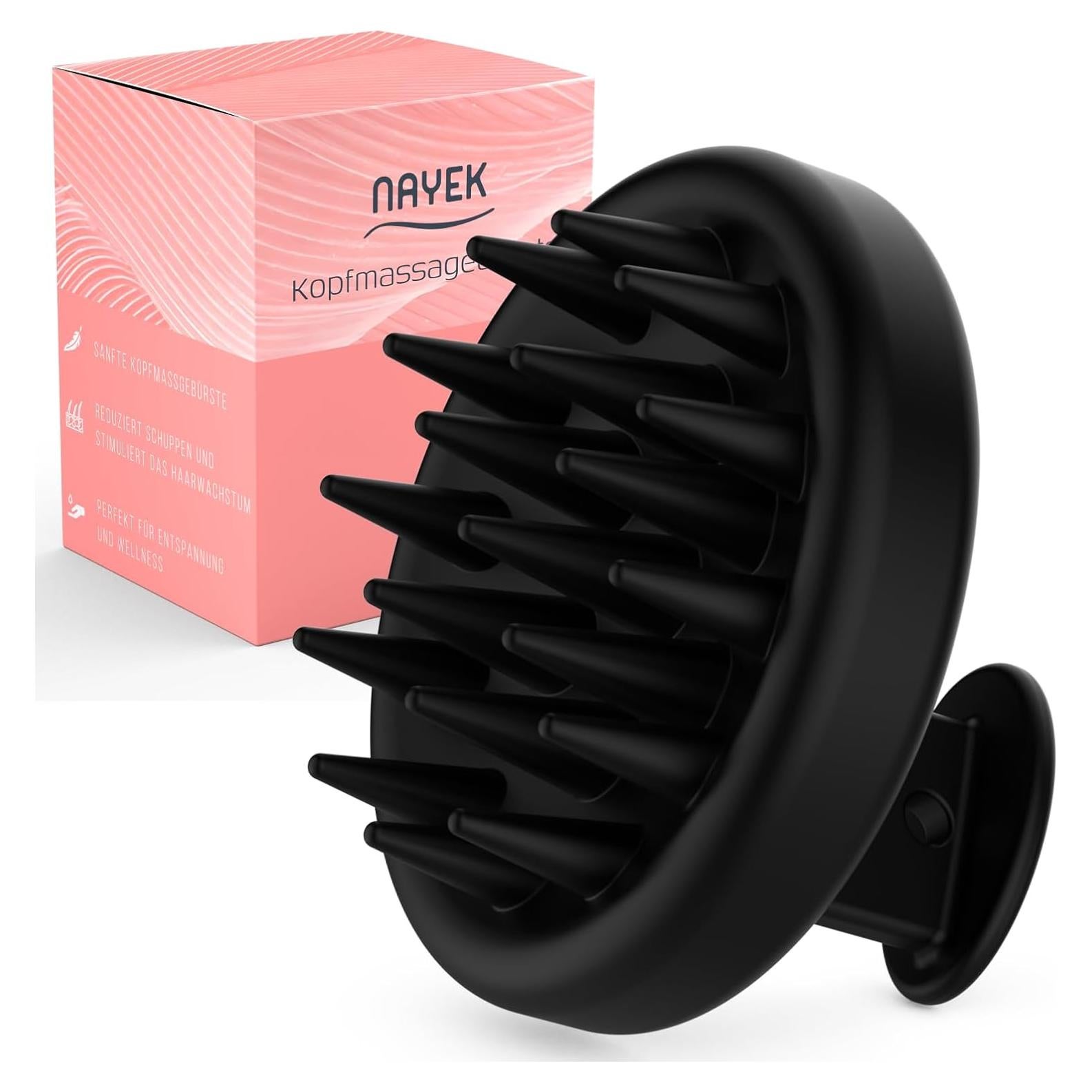 Cepillo Exfoliador para Cuero Cabelludo NAYEK - Negro