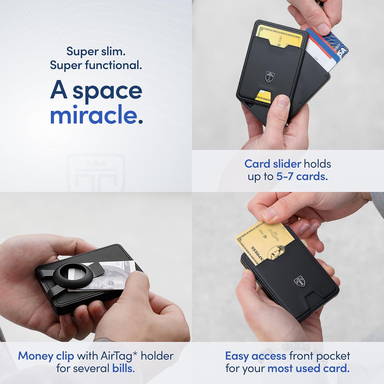 Cartera Minimalista Travando Swype para Hombres RFID Negro