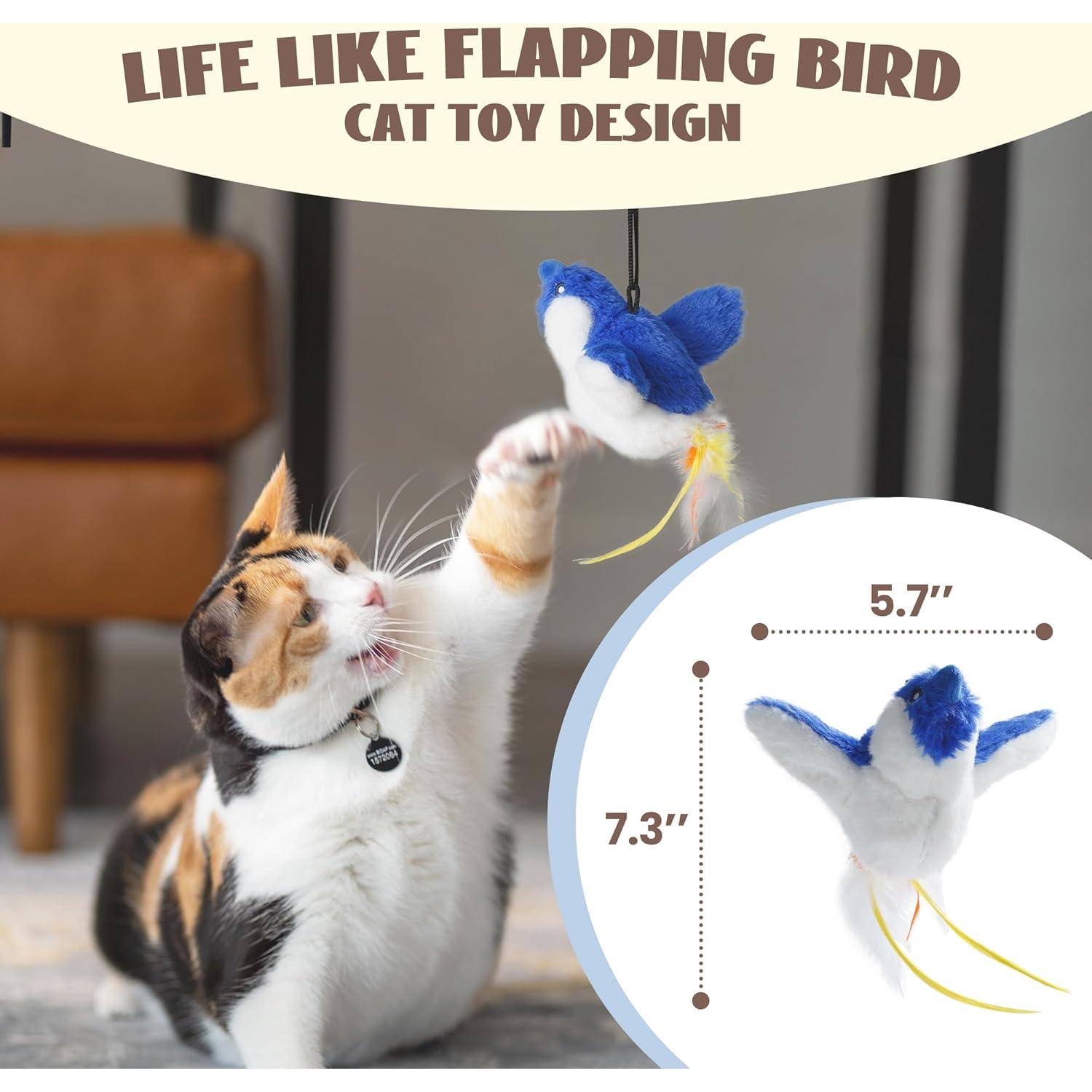 Juguete Interactivo para Gato Pájaro Aleteante Pawsible