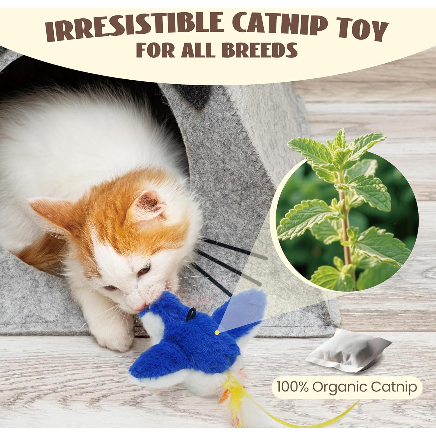 Juguete Interactivo para Gato Pájaro Aleteante Pawsible