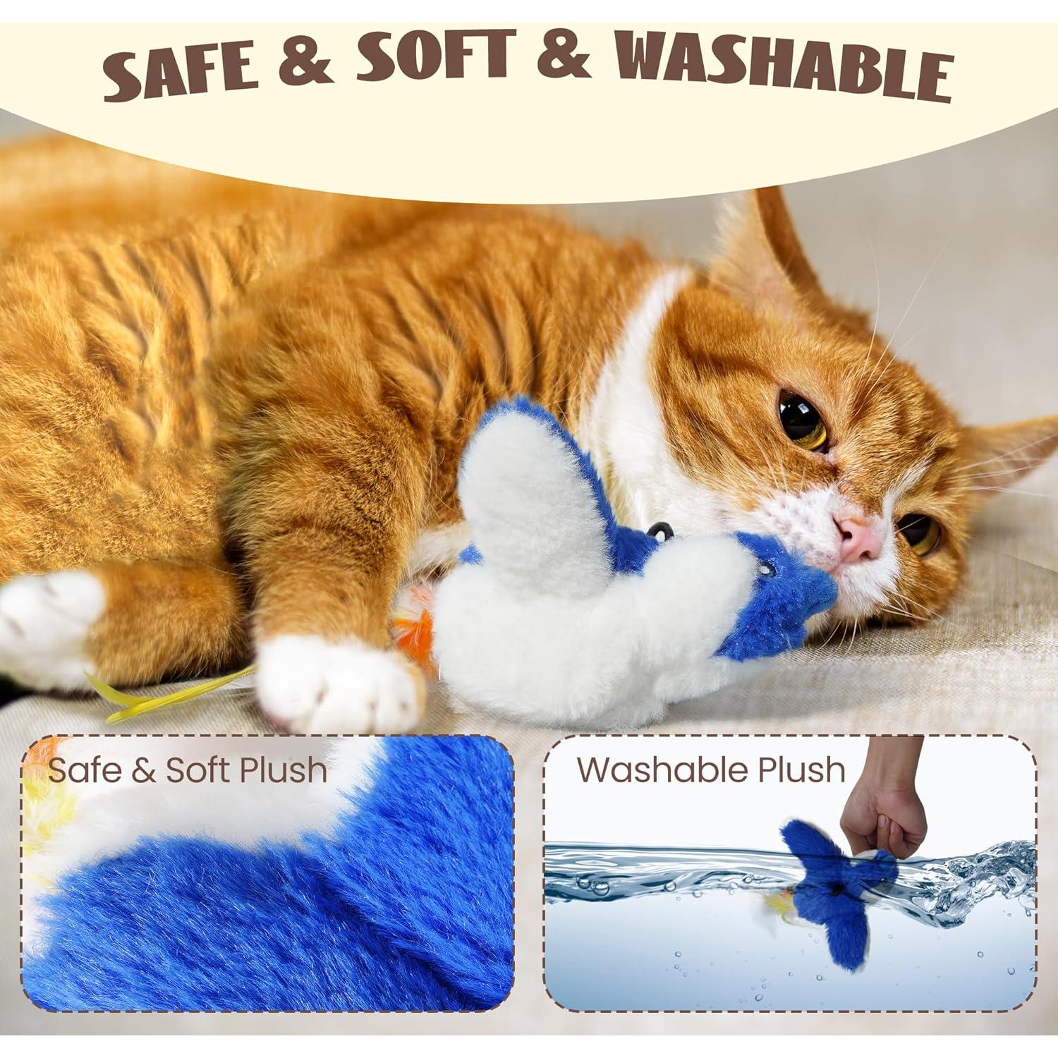 Juguete Interactivo para Gato Pájaro Aleteante Pawsible