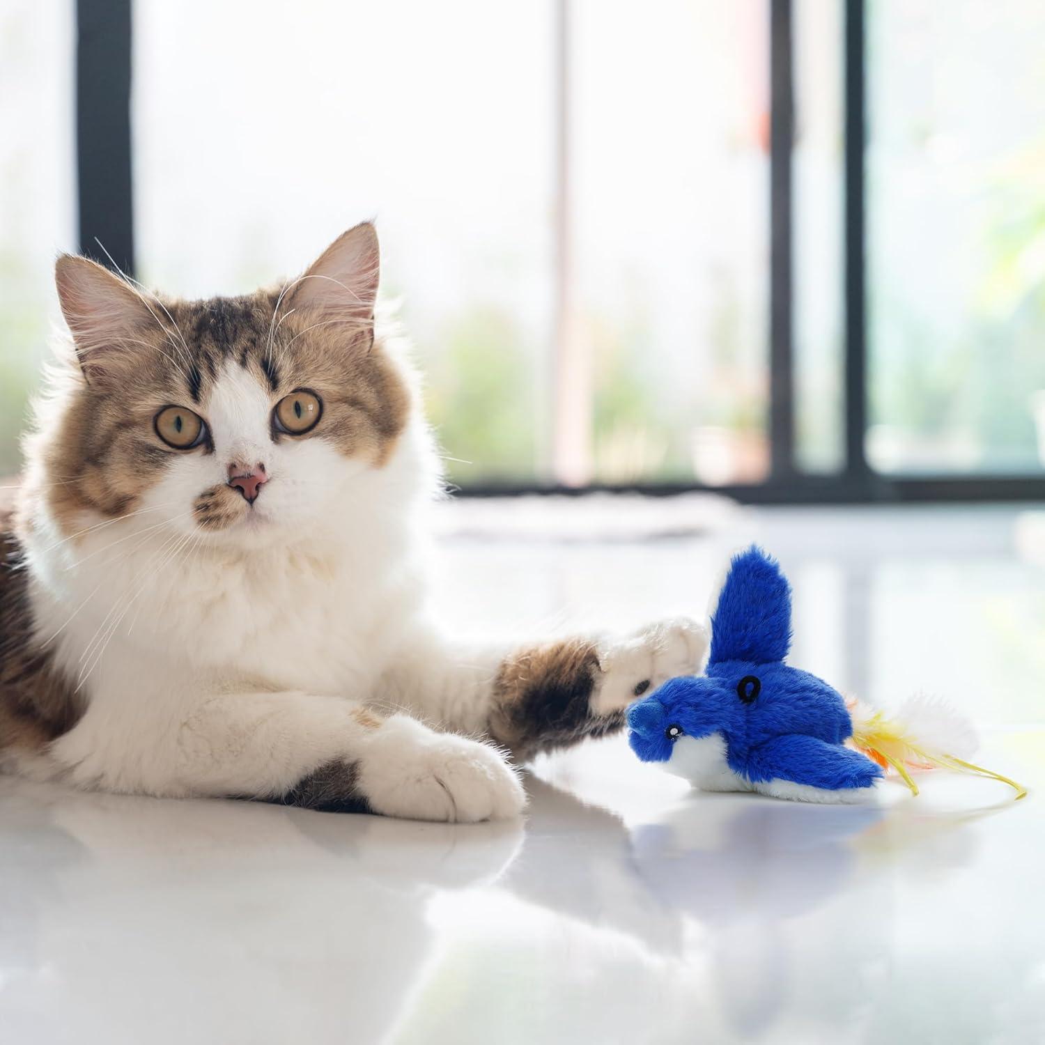 Juguete Interactivo para Gato Pájaro Aleteante Pawsible