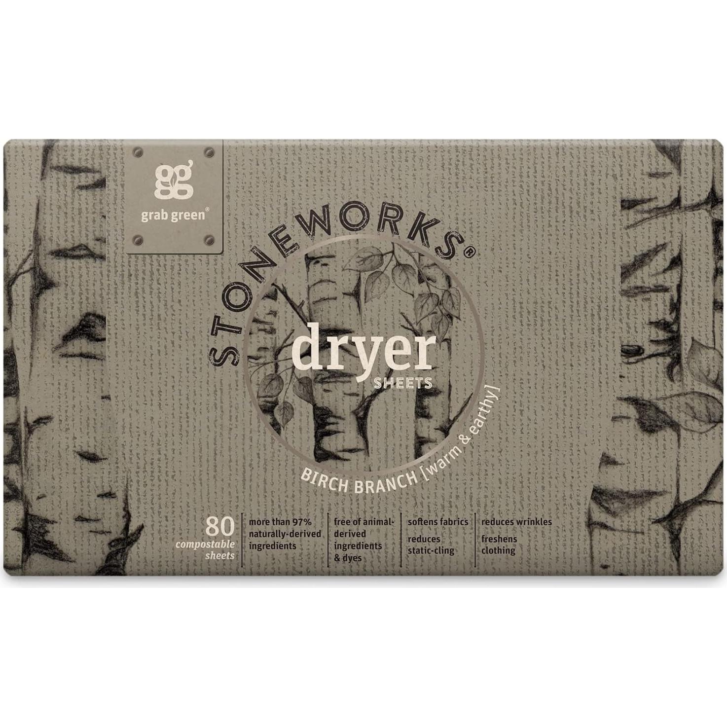 Paquete de 50 cápsulas y 80 hojas para secadora Grab Green