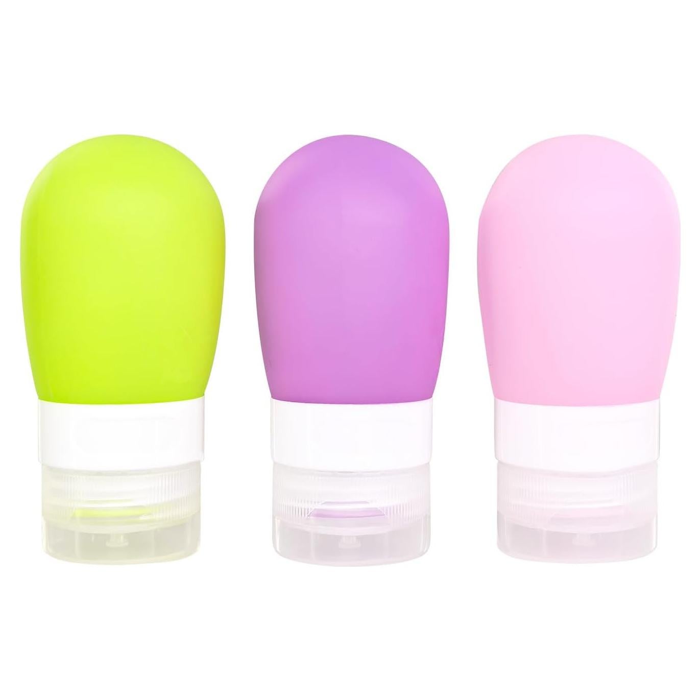 Botellas de Viaje Mziart 60ml Silicona Aprobadas por TSA - 3 Piezas