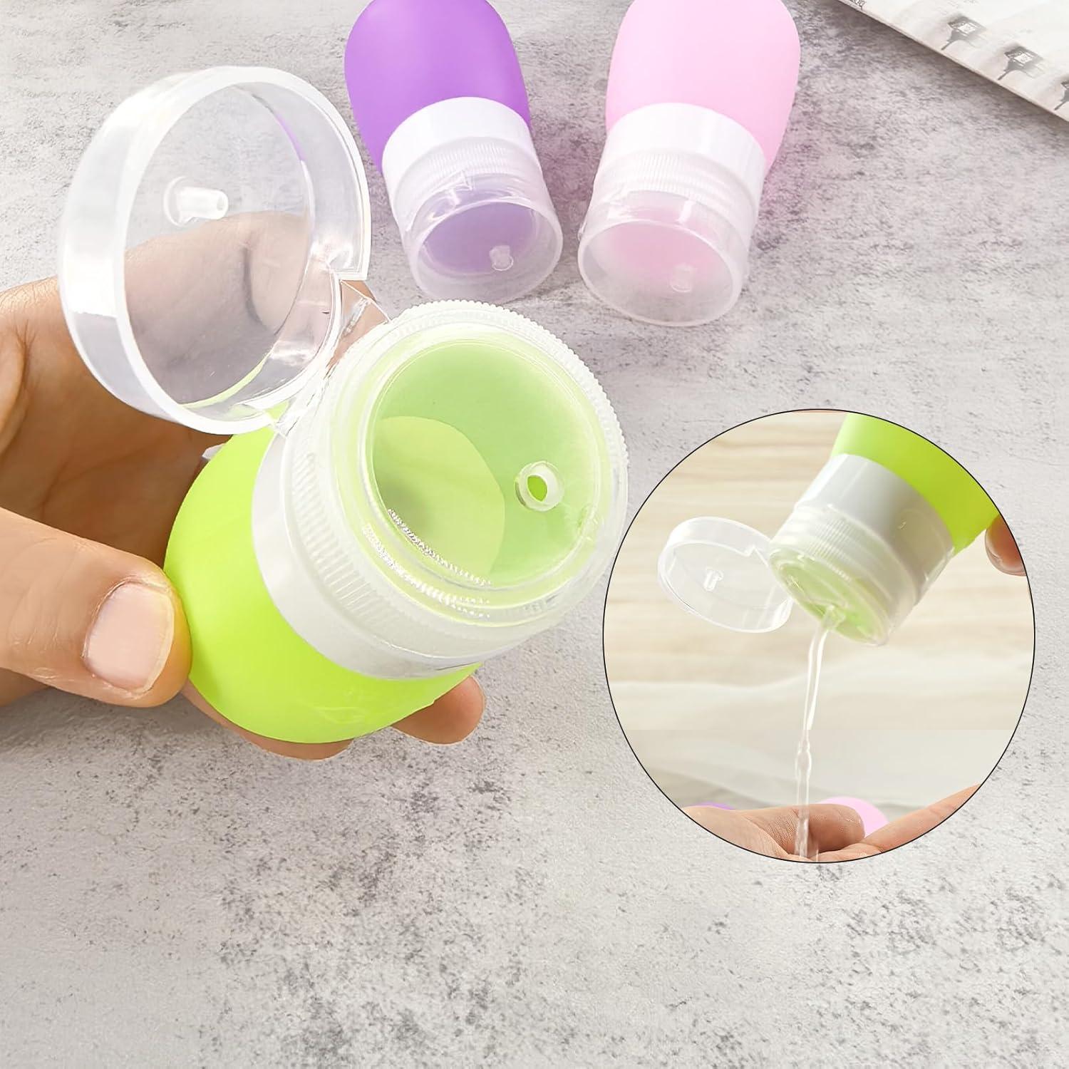 Botellas de Viaje Mziart 60ml Silicona Aprobadas por TSA - 3 Piezas