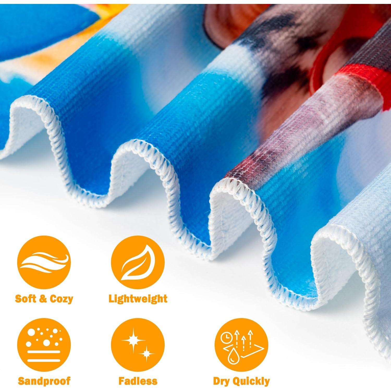 Toalla de Playa Grande FMuimshouwo Gatos y Perros 76x152 cm