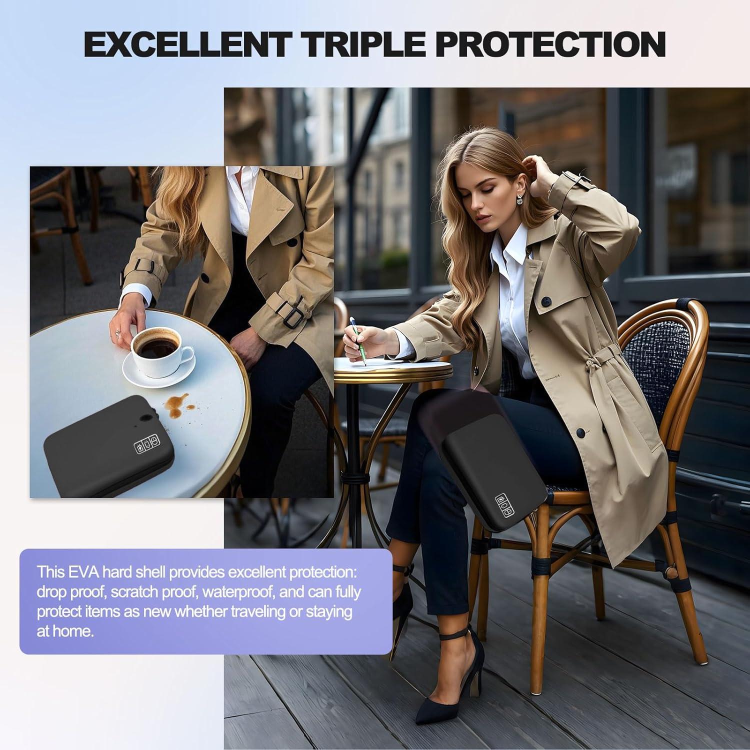 Funda Organizadora Electrónica de Viaje MeloSync Negra 25.1x16cm