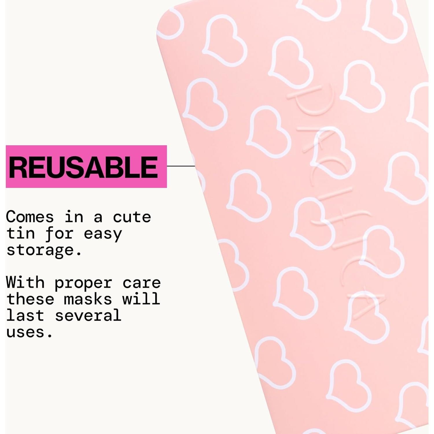 Pacifica Beauty Reusable Lip Line Mask, Skincare, Silicone Mask, For Fine Lines and Wrinkles, Lift and Firm, Pair with Serum, Storage Tin Included, Skin Care, Face Masks Skincare, Vegan, 2 Pieces