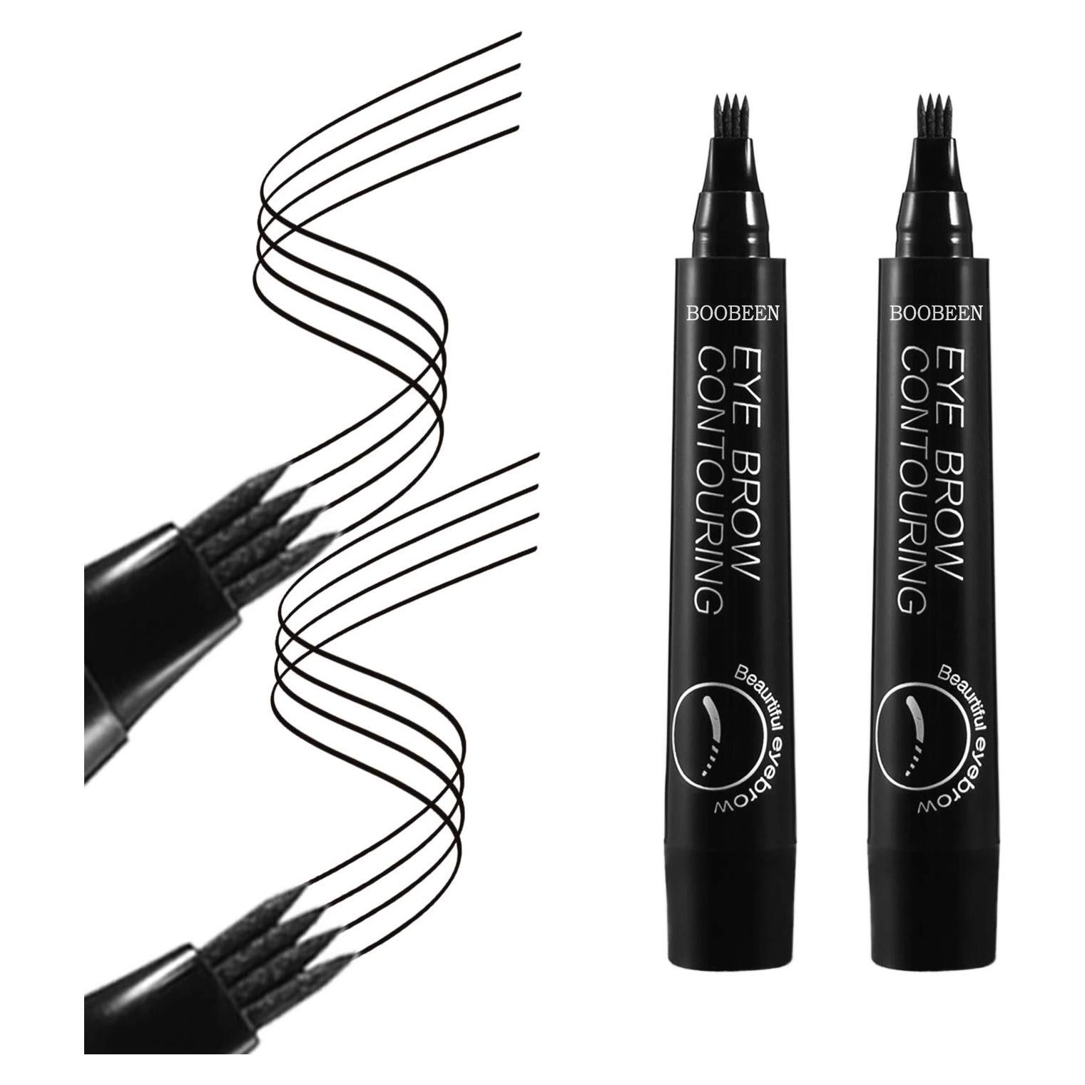 Lápiz de Cejas Microblading Boobeen 2 Pcs Impermeable