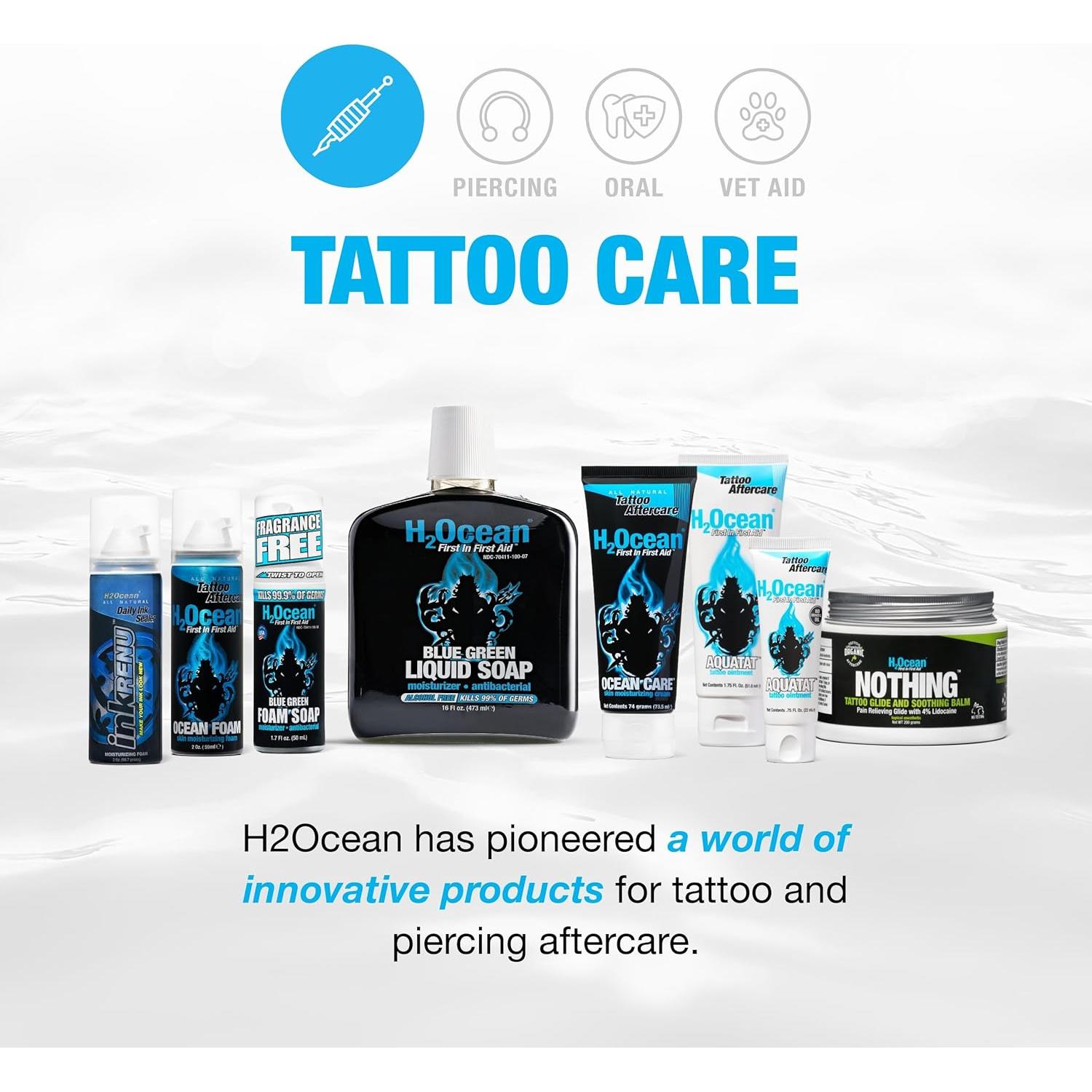 H2Ocean Aquatat Crema Cuidado Tatuajes 21.26 g Sin Fragancia