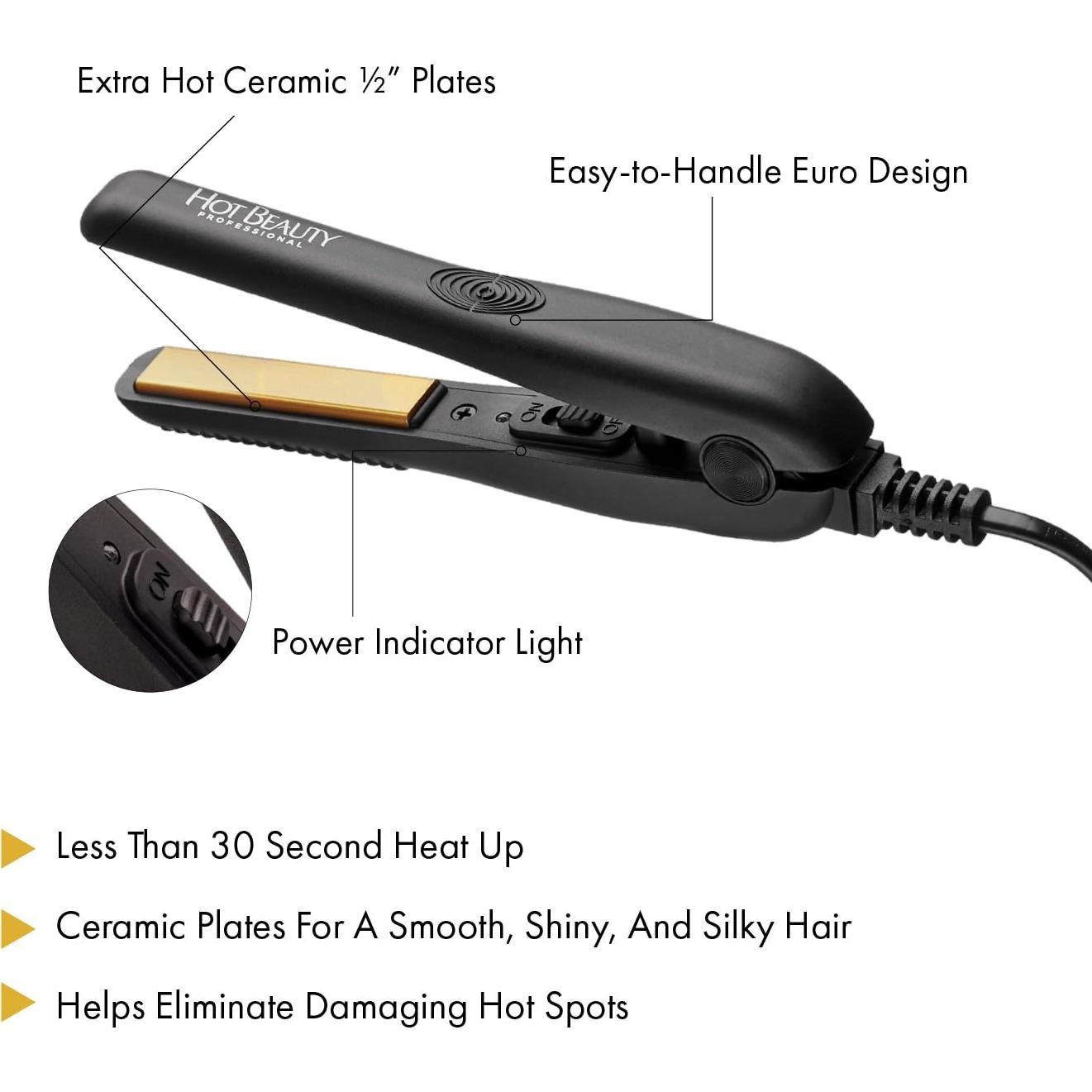 Plancha de Cerámica Mini Kiss HFIM050N 16.5 cm Anti-Frizz