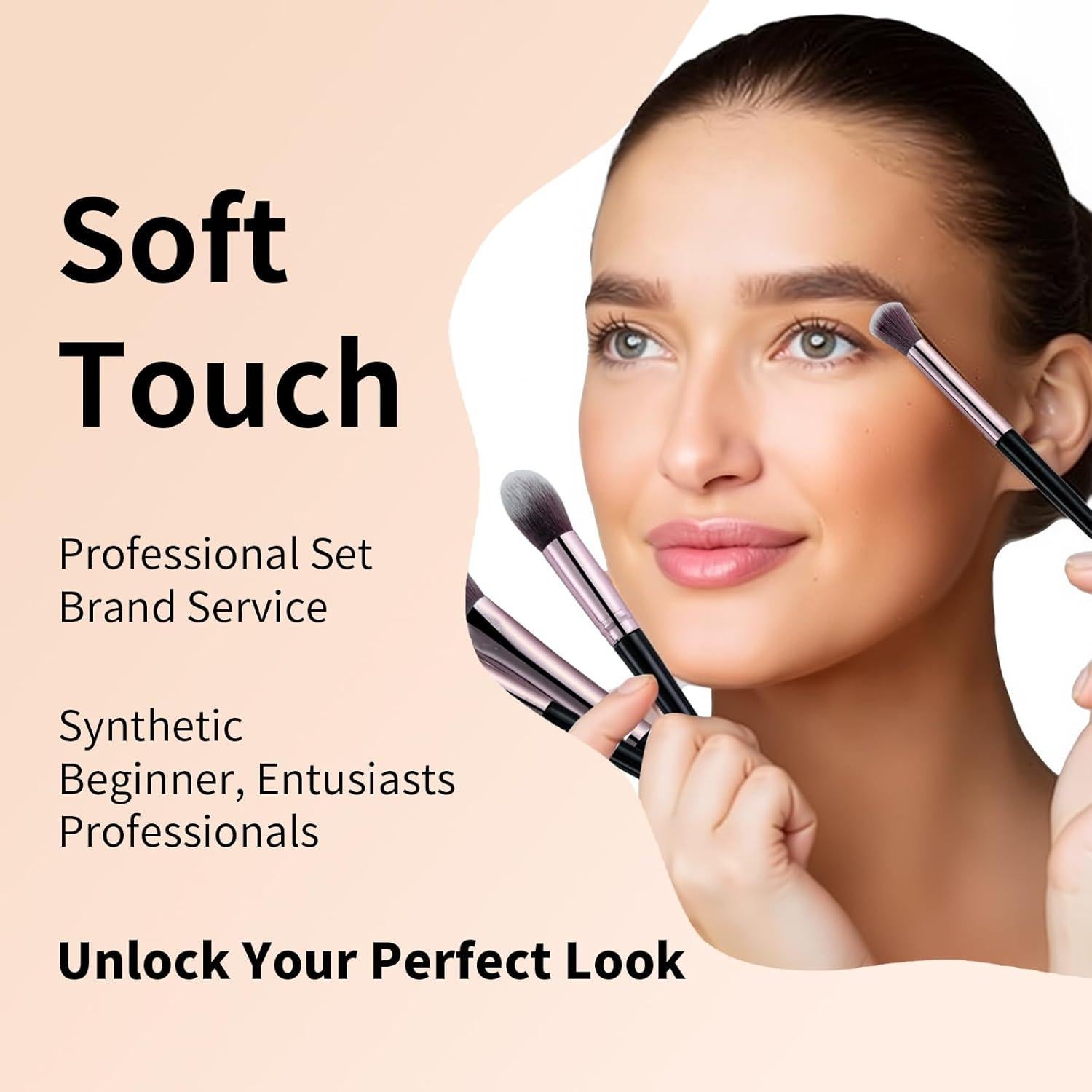 Juego de Brochas de Maquillaje Profesional Brusherina 15pcs