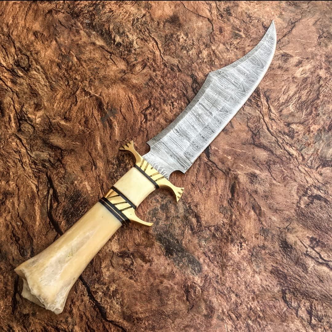 Cuchillo de Caza Poshland RG-44 Acero Damasco Hecho a Mano