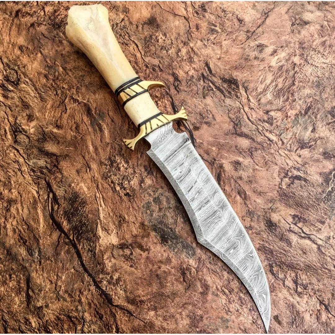 Cuchillo de Caza Poshland RG-44 Acero Damasco Hecho a Mano