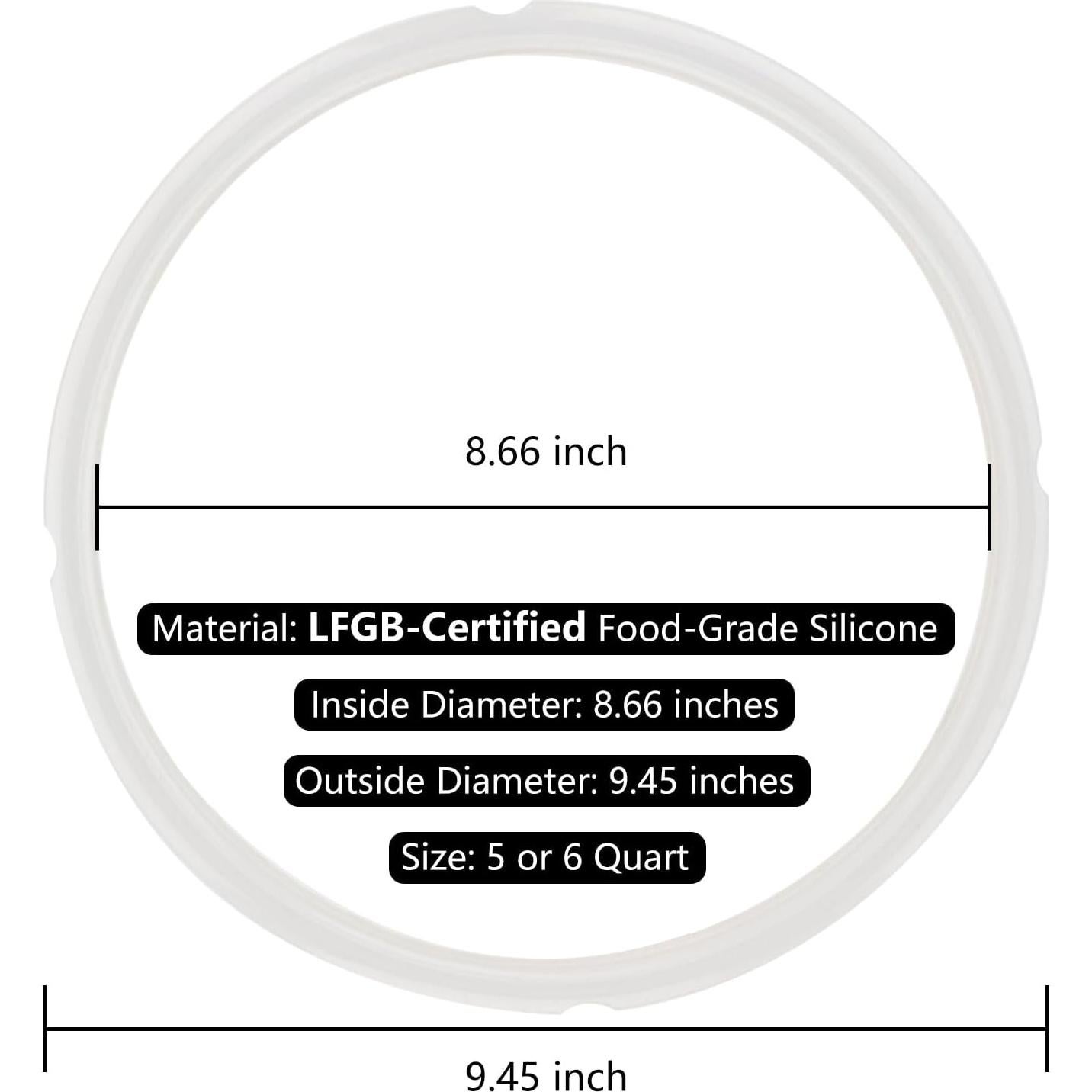Anillo de Sellado de Silicona ZLR para Ollas de Presión 6 Qt
