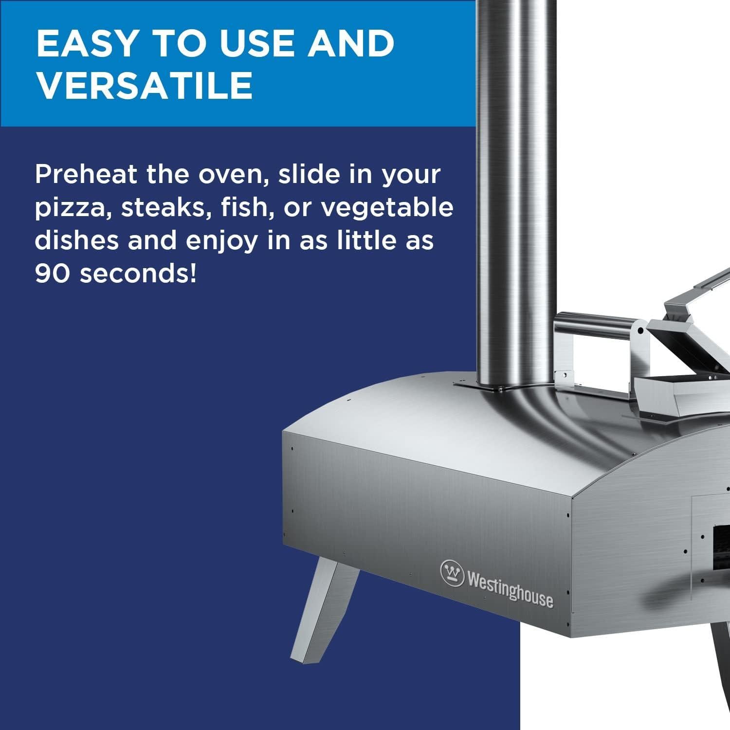 Horno de Pizza Portátil Westinghouse WBGLPO12AR de Pellet