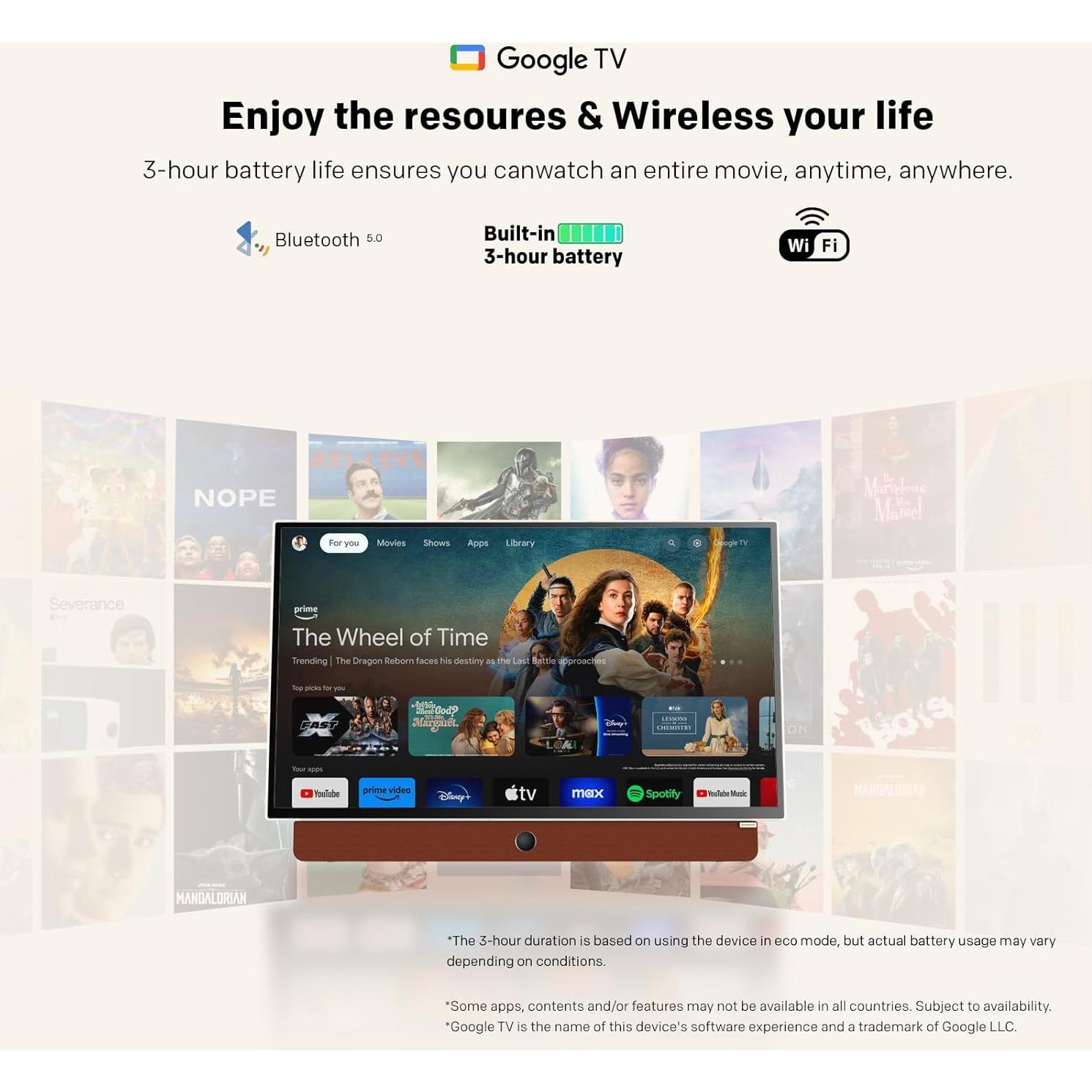 Televisor Inteligente Portátil Skyworth 24P100 1080P FHD