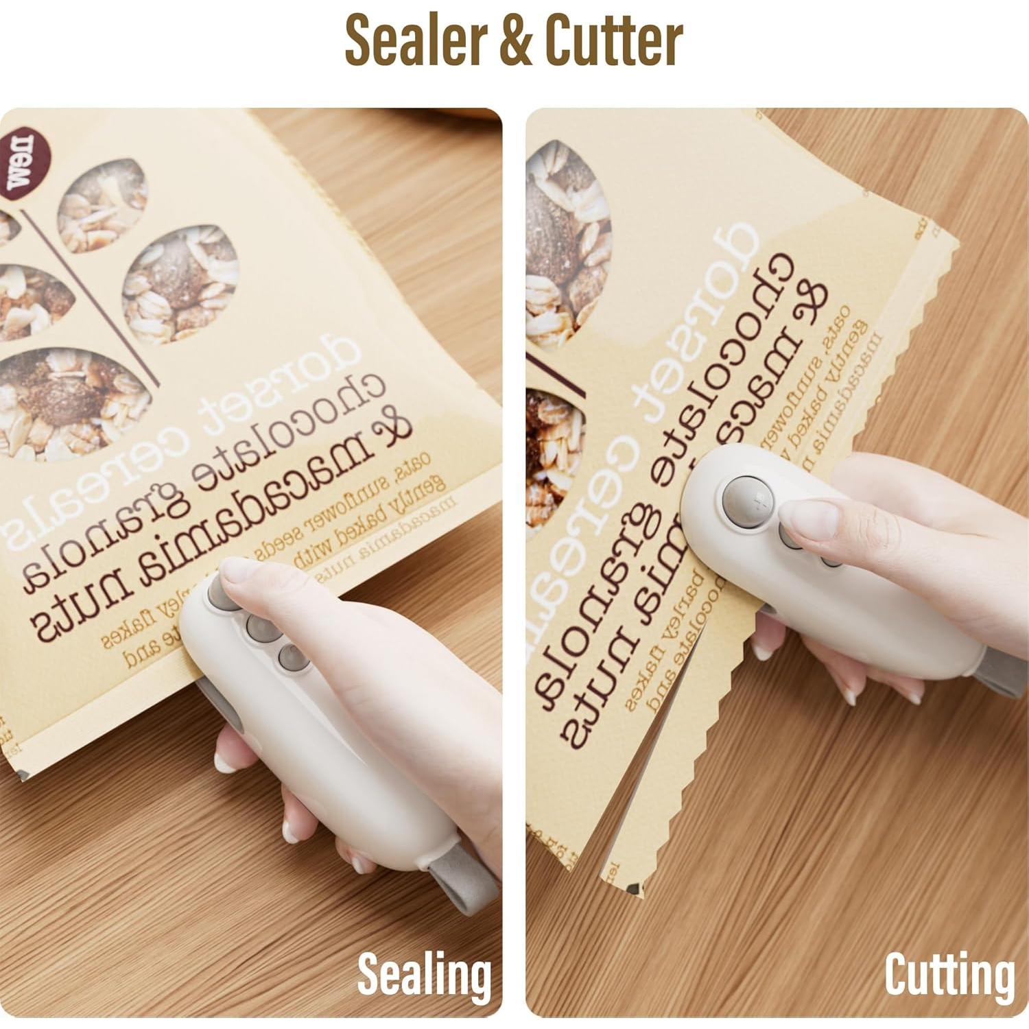 Mini Sello de Bolsas MORNIIE Recargable Azul 12cm