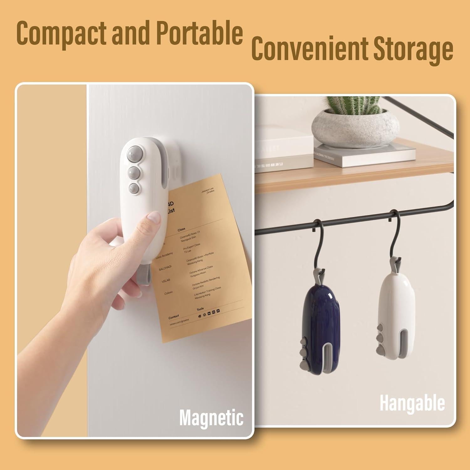 Mini Sello de Bolsas MORNIIE Recargable Azul 12cm