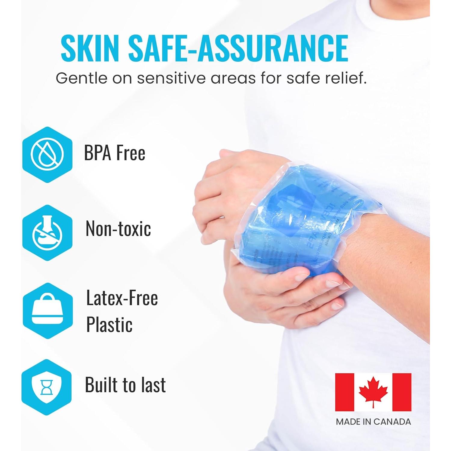 Paquete de Hielo Perineal Reutilizable IceWraps 10x25cm Azul - 2 Unidades