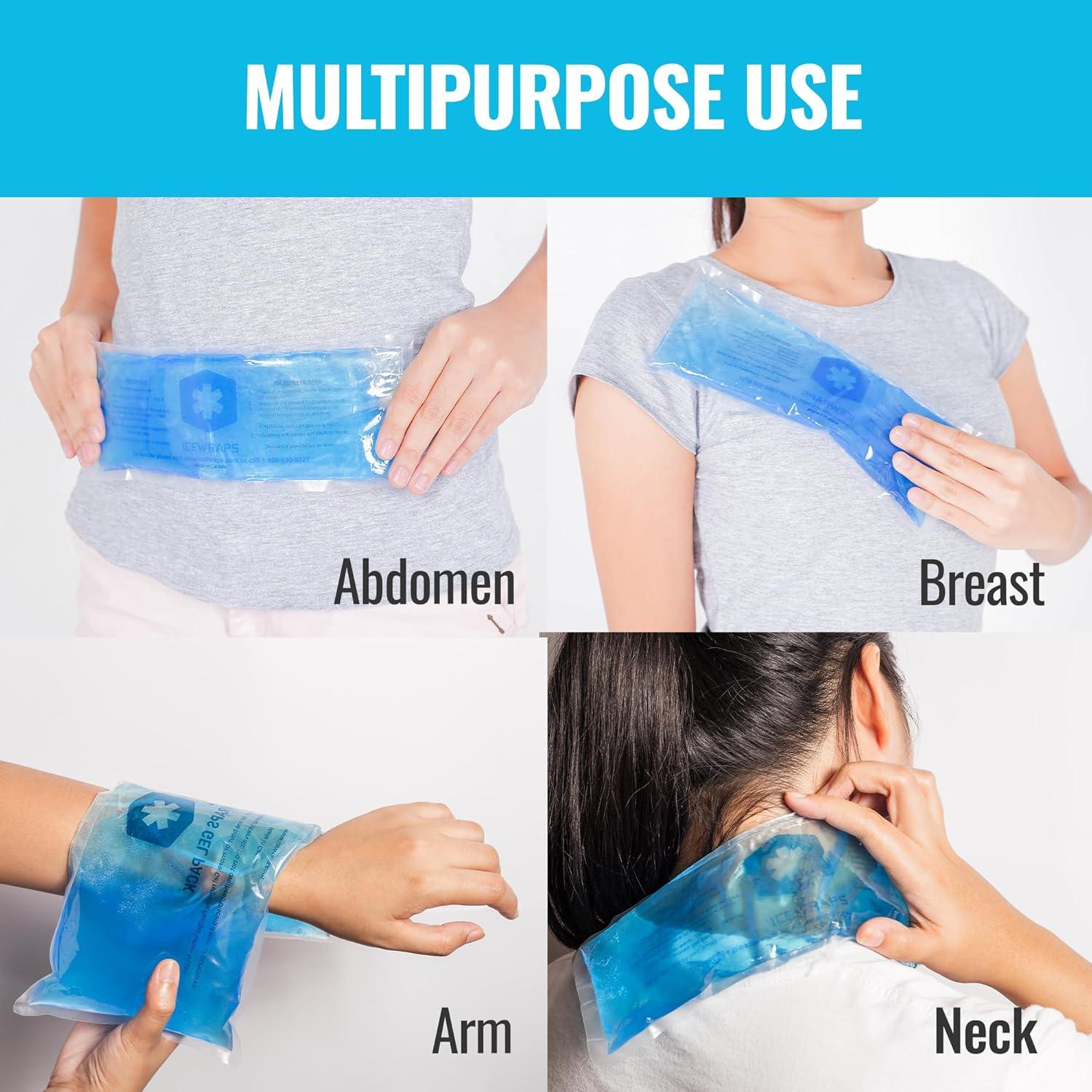 Paquete de Hielo Perineal Reutilizable IceWraps 10x25cm Azul - 2 Unidades