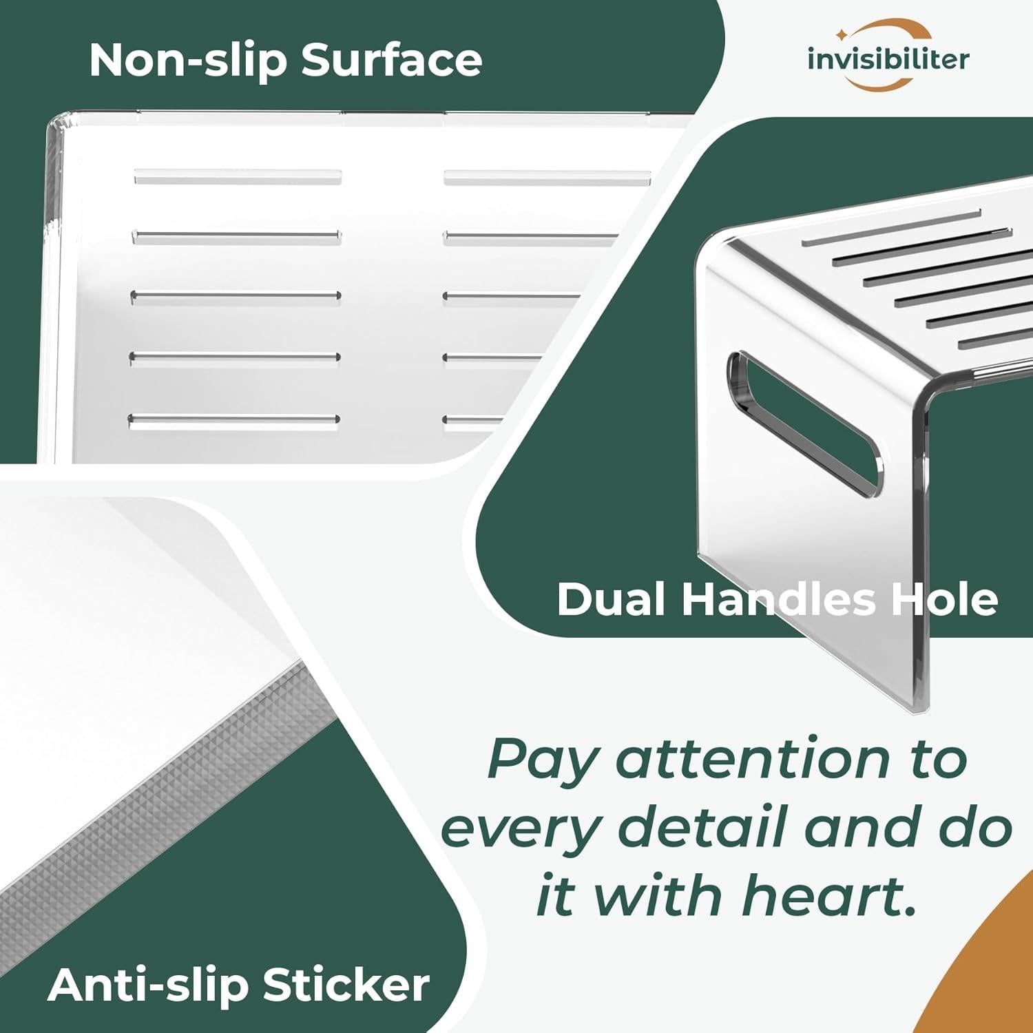 Escalón Acrílico Antideslizante Invisibiliter 35.1x24.9cm