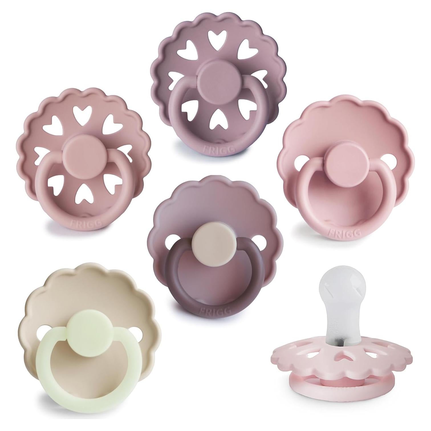 Chupetes de Silicona FRIGG 6-Pack Amor en Flor