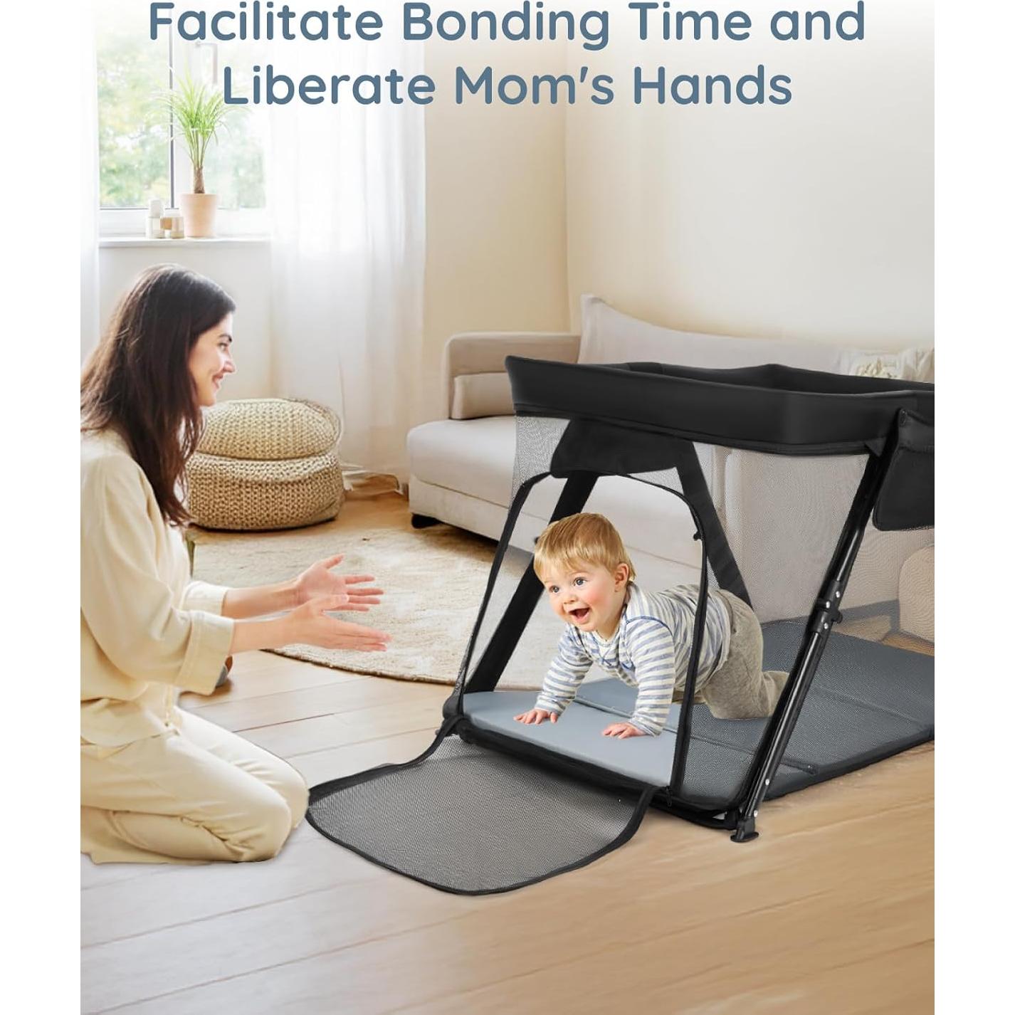 Cuna de Viaje 2-en-1 Lilian&Gema Portátil con Mochila