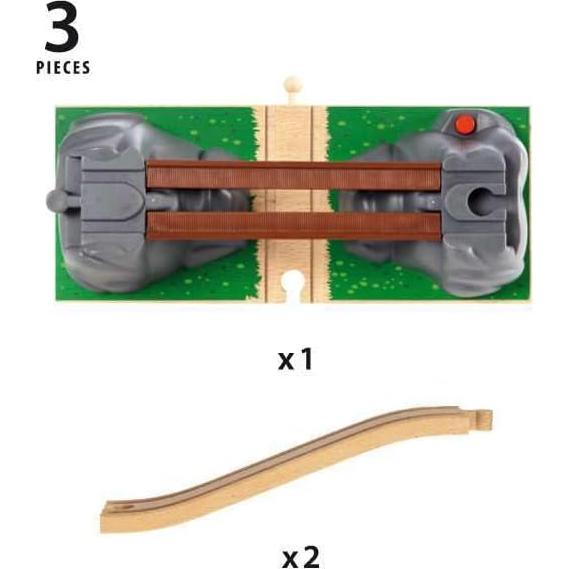 Puente Colapsable BRIO World - Accesorio de Madera 3 Piezas