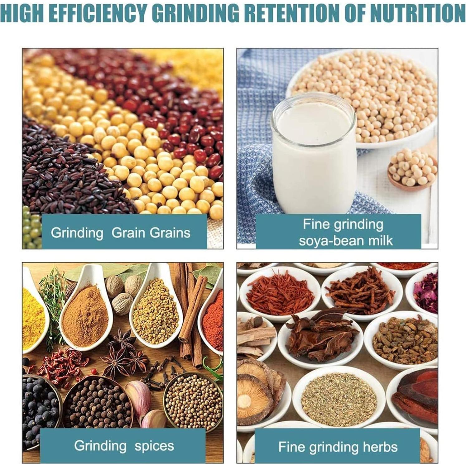 Molino de Granos Eléctrico LILYPELLE 3000W Comercial 0.45kg