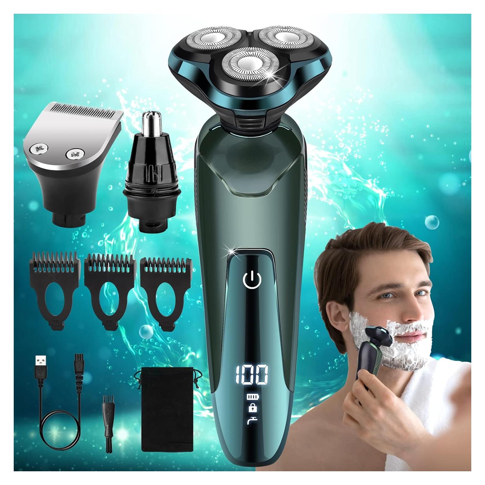 Afeitadora Eléctrica Inalámbrica Viatia 3D Verde 2024 - Húmeda/Seca