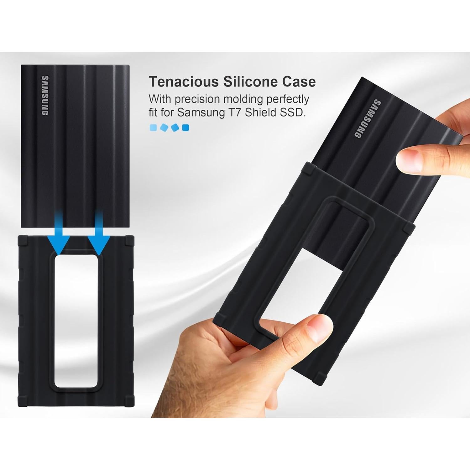 Funda de Silicona Lacdo para SSD Samsung T7 Shield 1TB/2TB/4TB