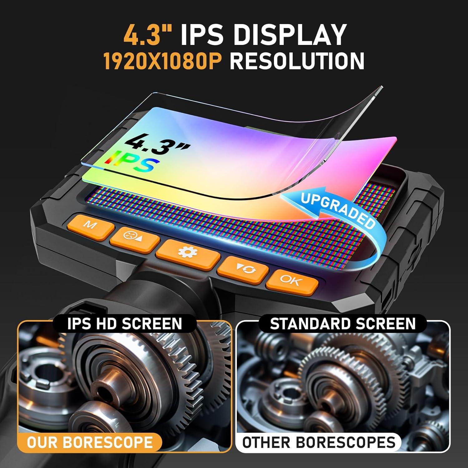 Borescopio Articulado ZEENSUY 3.9mm HD 1080P 1.52m Luz LED