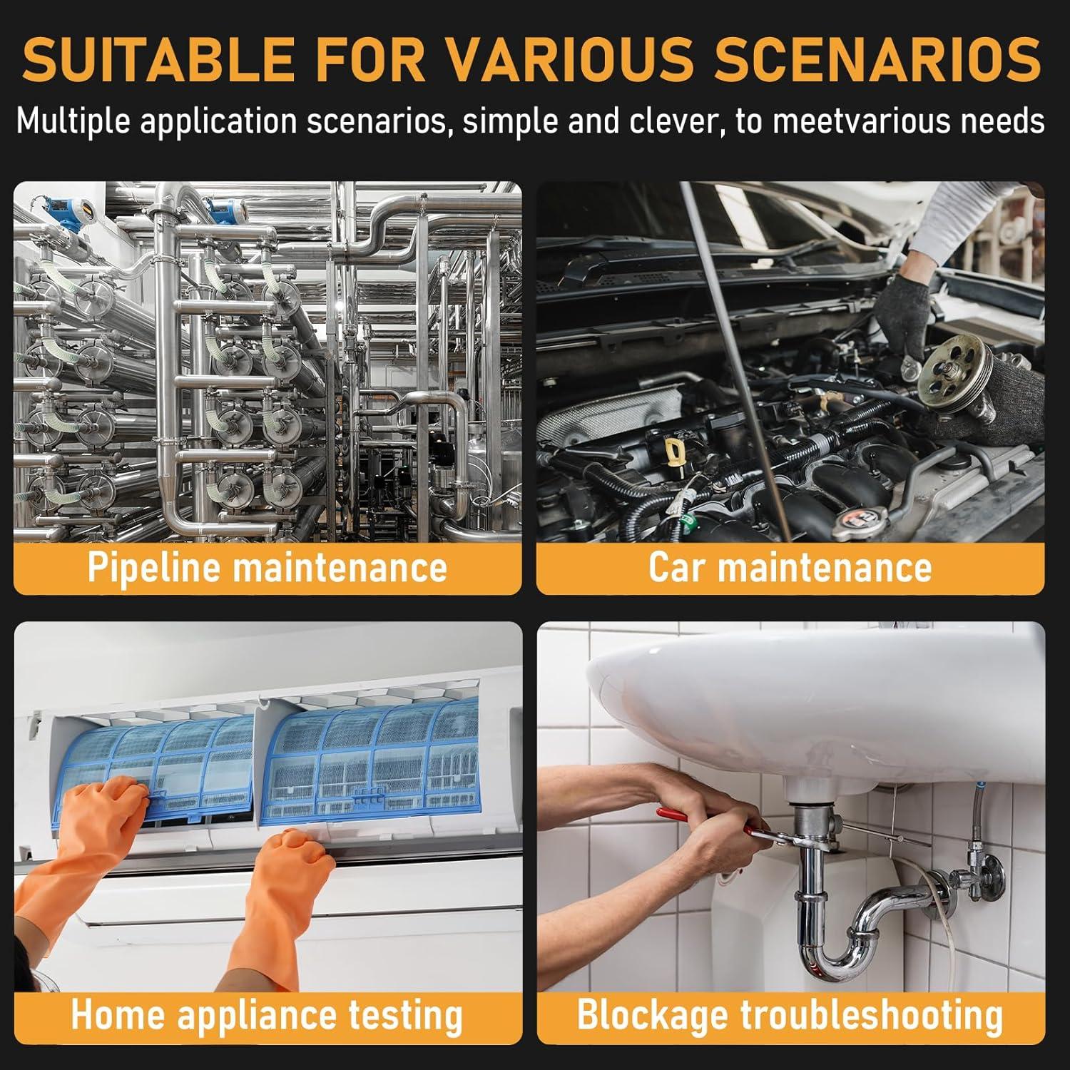 Borescopio Articulado ZEENSUY 3.9mm HD 1080P 1.52m Luz LED