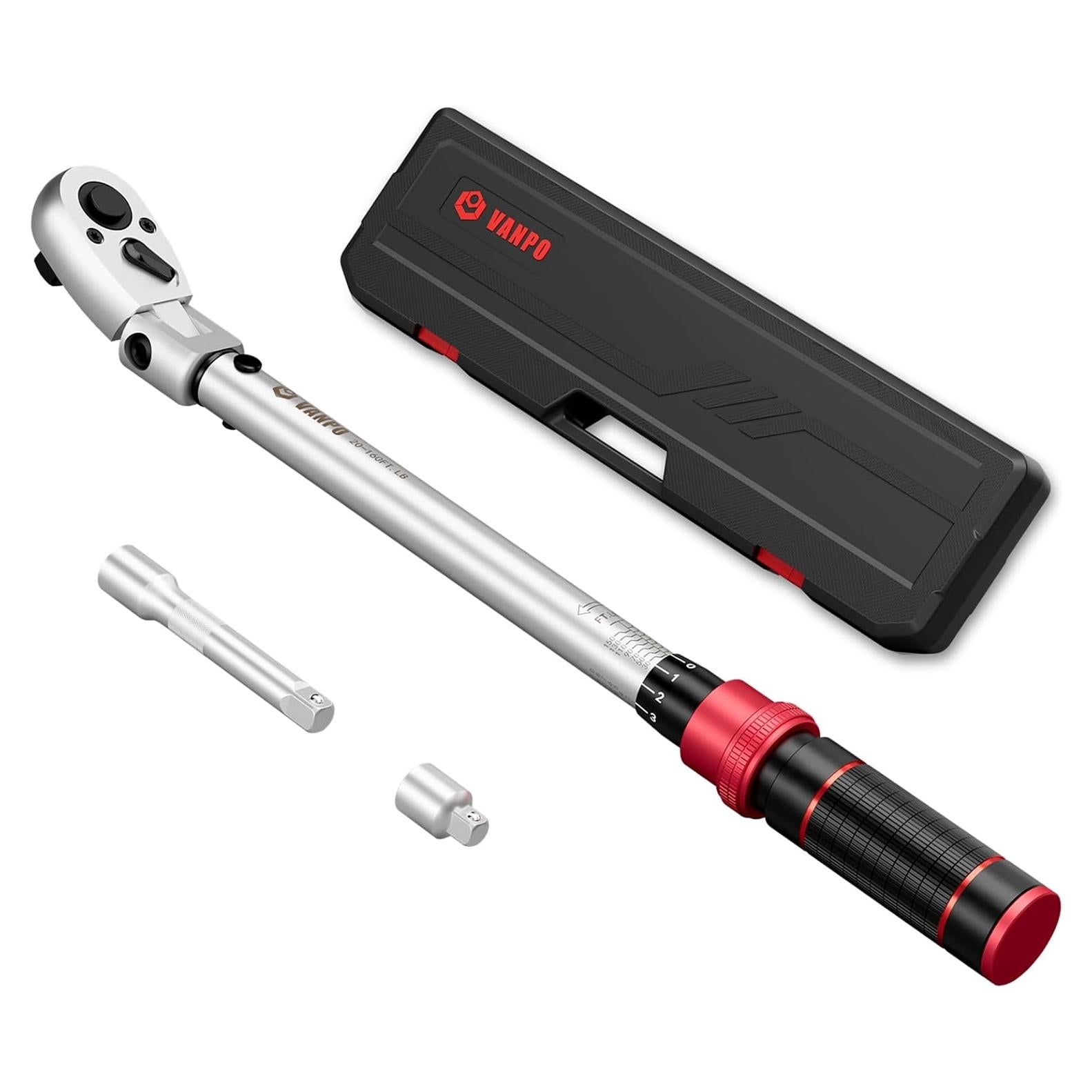 Llave de Torque VANPO 1/2" Ajustable 27.1-217 Nm con Extensión