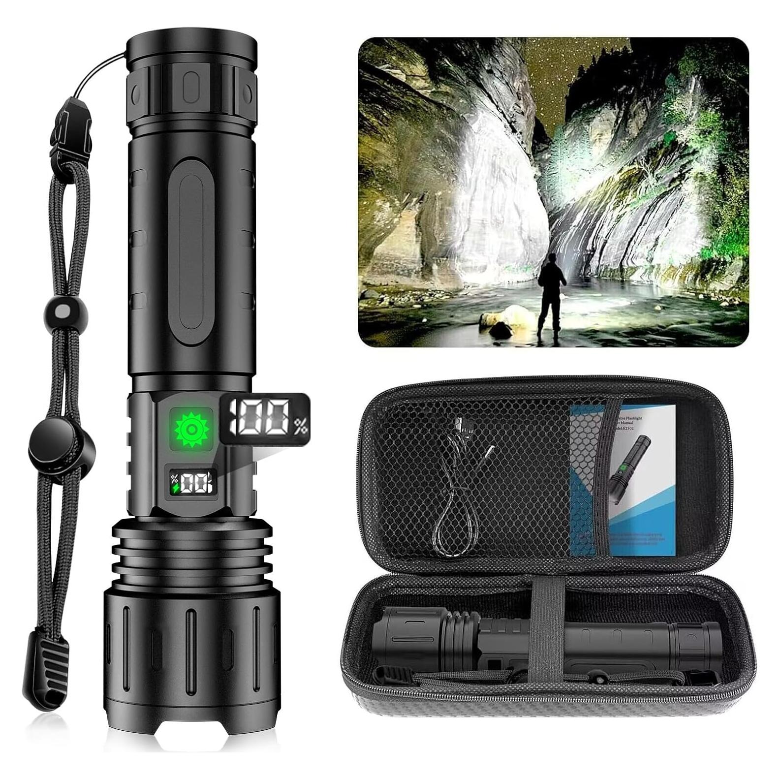 Linterna Táctica Recargable DanByte K2302-1-2 1500m LED 5000mAh