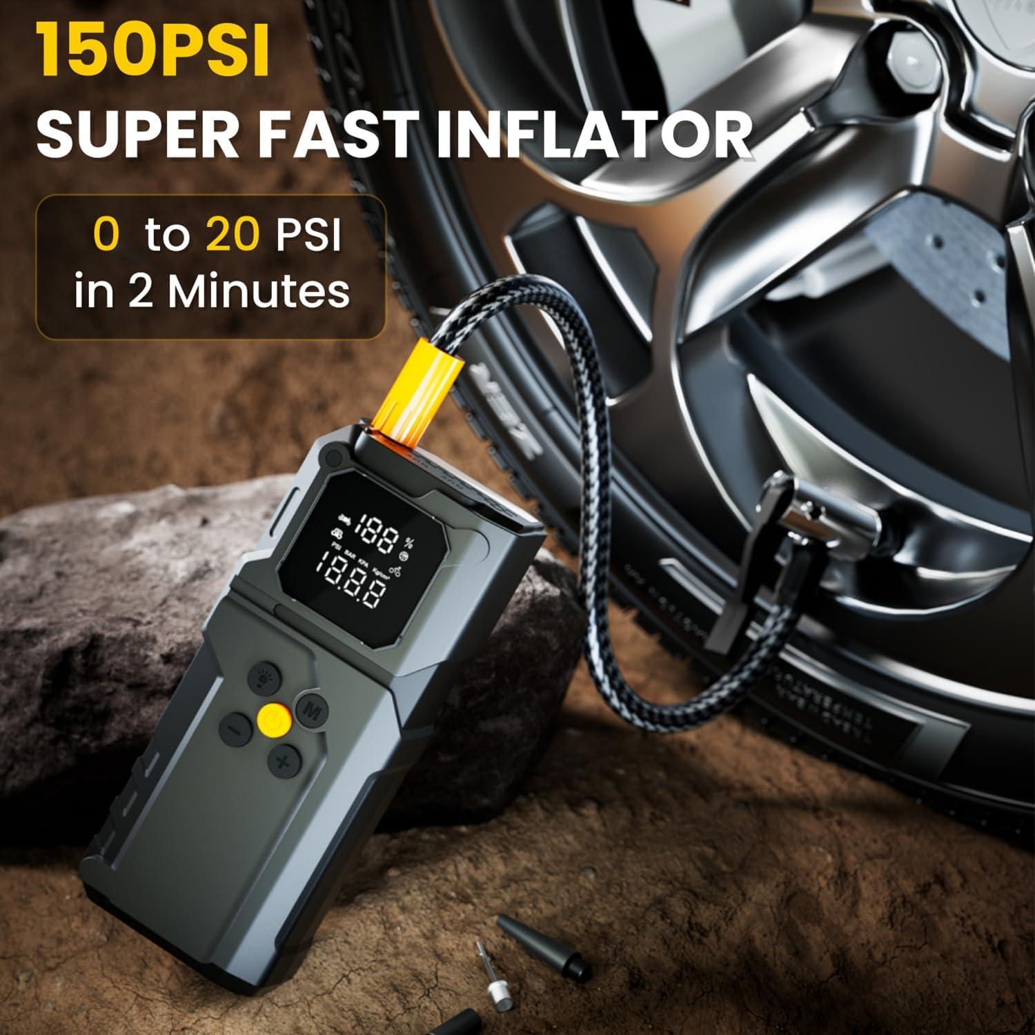 Arrancador de Salto KATOROE Q27B 4000A con Compresor 12V