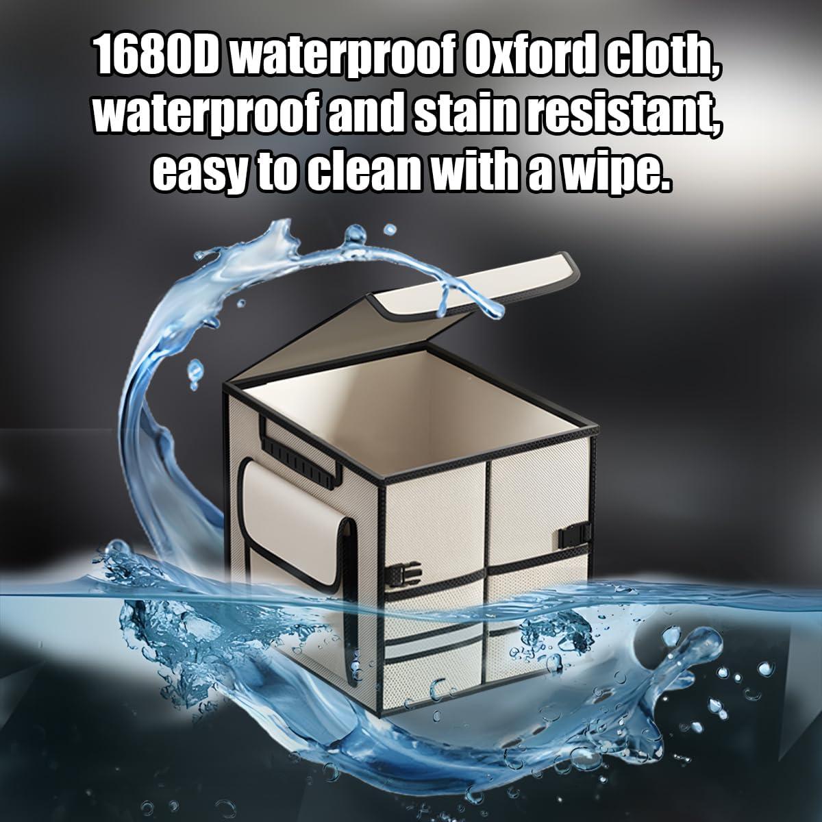 Organizador de Maletero de Coche KHGUZ Beige 35x30x30cm