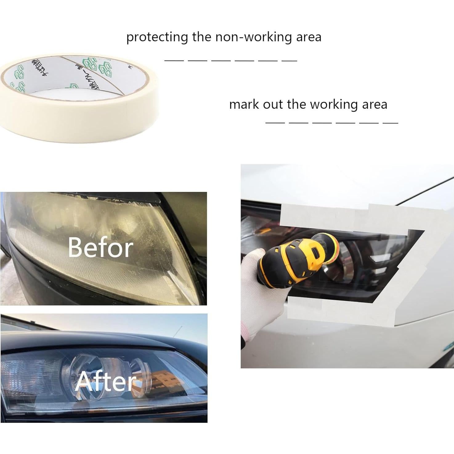 Kit de Restauración y Pulido de Faros CTPICXM 74 Piezas