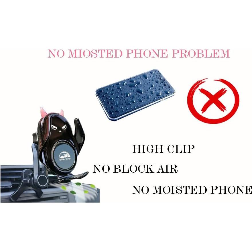 Soporte para teléfono de coche Peanutech F-1 con carga inalámbrica