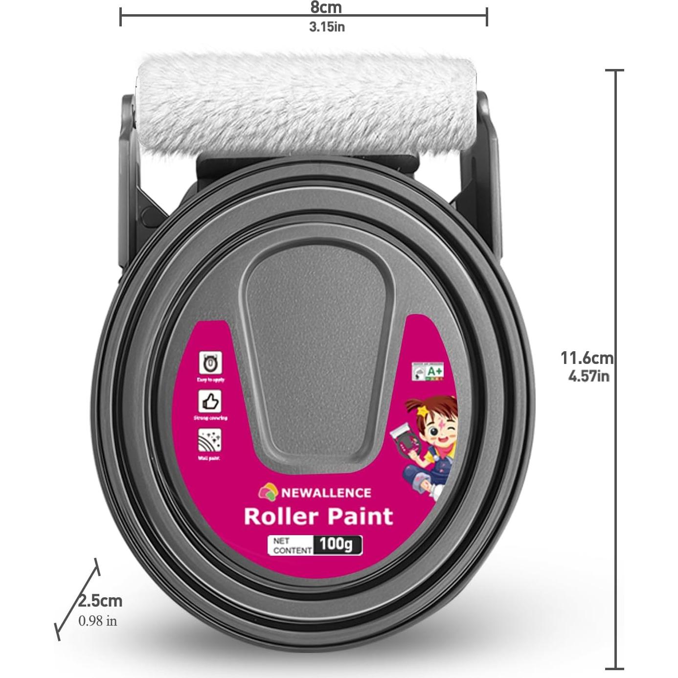 Pintura Blanca para Paredes NEWALLENCE 3.52 Oz 2-en-1 con Rodillo