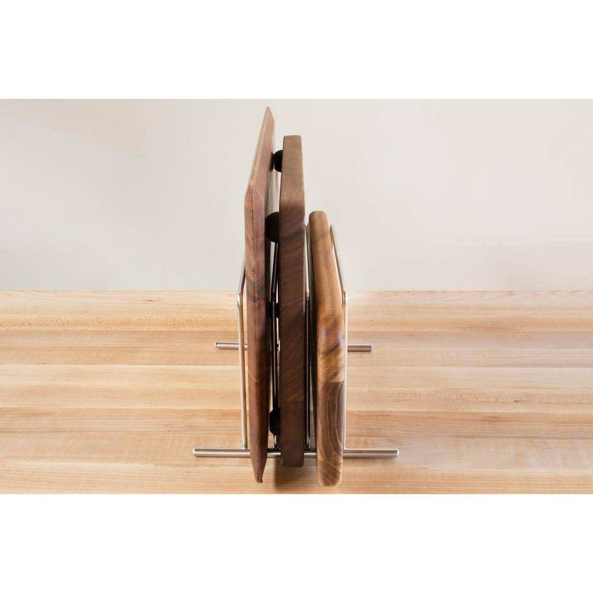 Organizador de Tablas de Cortar Thirteen Chefs Acero Inoxidable 3 Ranuras