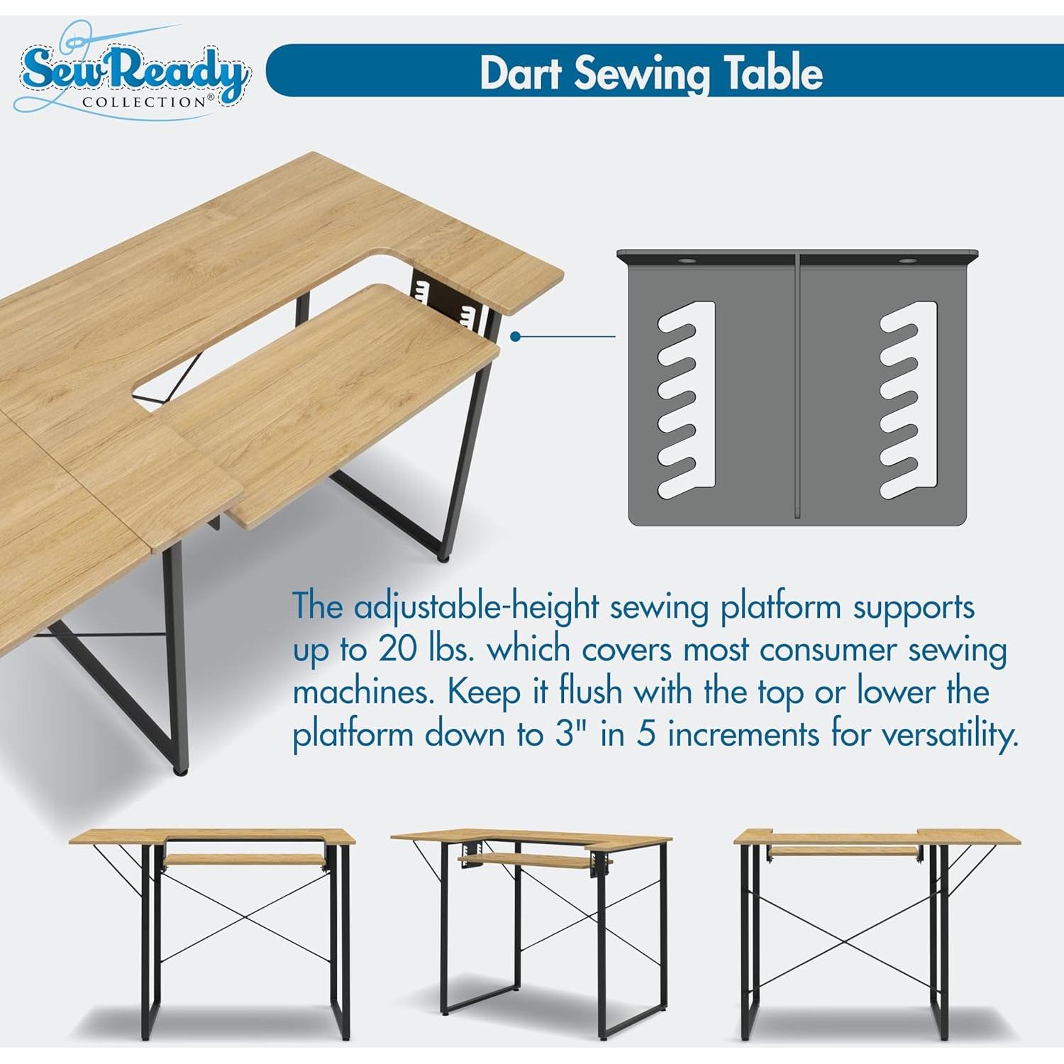 Mesa de Trabajo Sew Ready Dart Plegable 104 cm para Manualidades