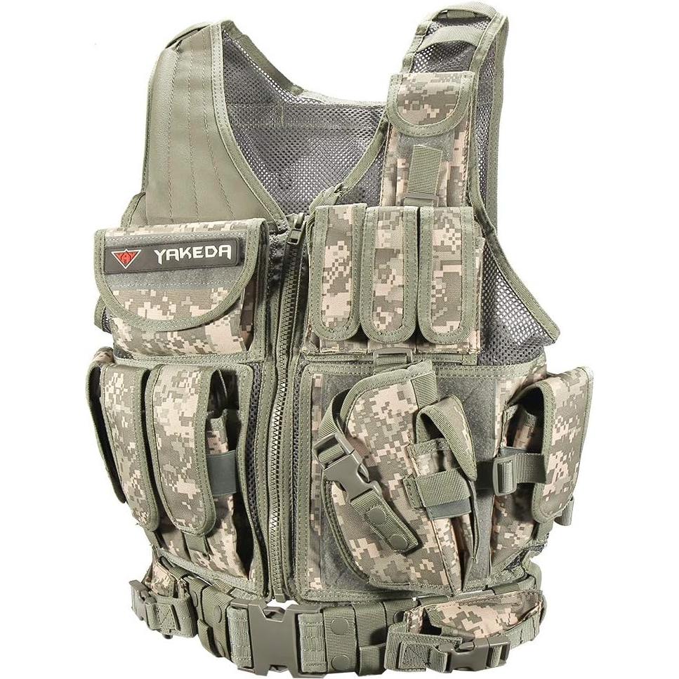 Chaleco Táctico vAv YAKEDA Acu Camou Transpirable Ajustable