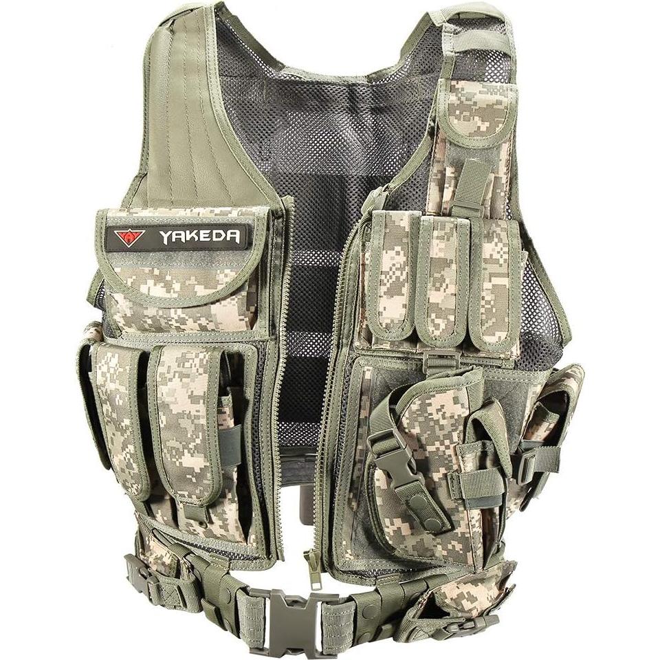 Chaleco Táctico vAv YAKEDA Acu Camou Transpirable Ajustable