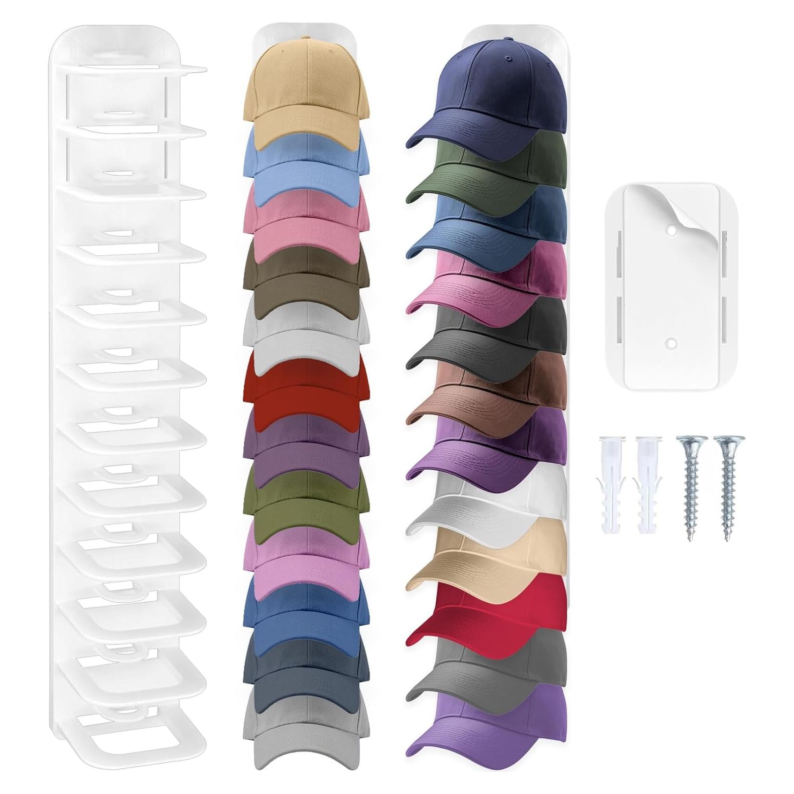Organizador de Sombreros Mnhty para 12 Gorras - Blanco Nube