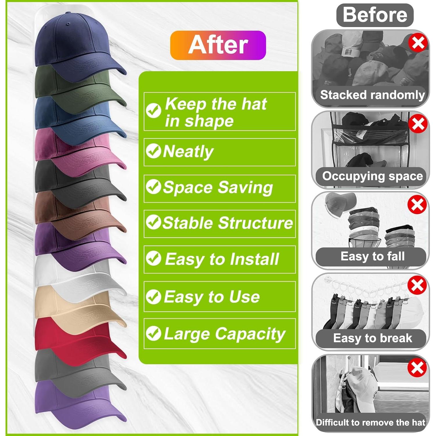 Organizador de Sombreros Mnhty para 12 Gorras - Blanco Nube